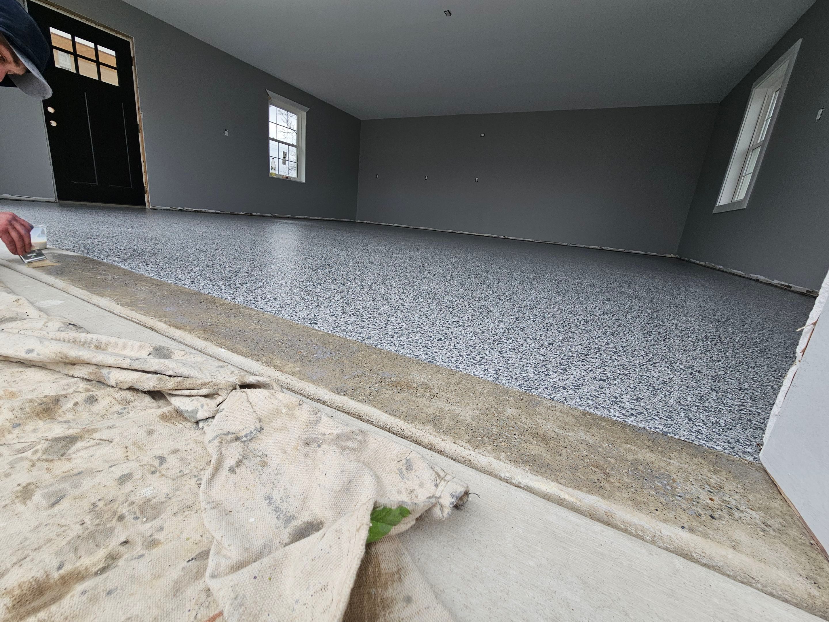 Gravel Flake Garage Floor  by Level 10 Coatings