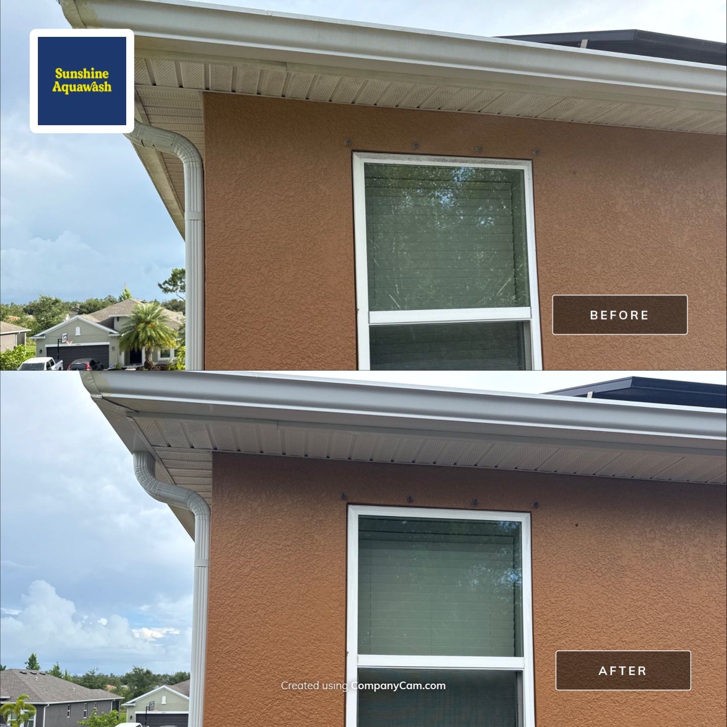 Full Exterior Cleaning – Two-Story House, Gutters, and Fence in Old Mill Preserve, Palmetto, FL by Sunshine AquaWash