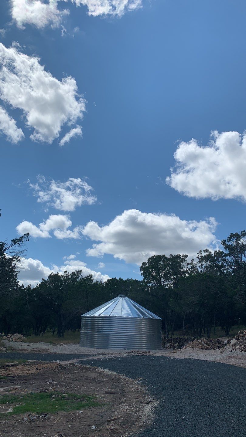 150K Equestrian center with 25K backup tank for potable water. by Hill Country Rain Water