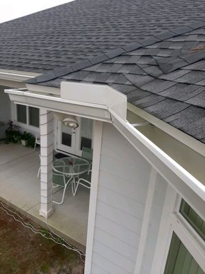 Gutter Installation using White K-Style Seamless Gutters