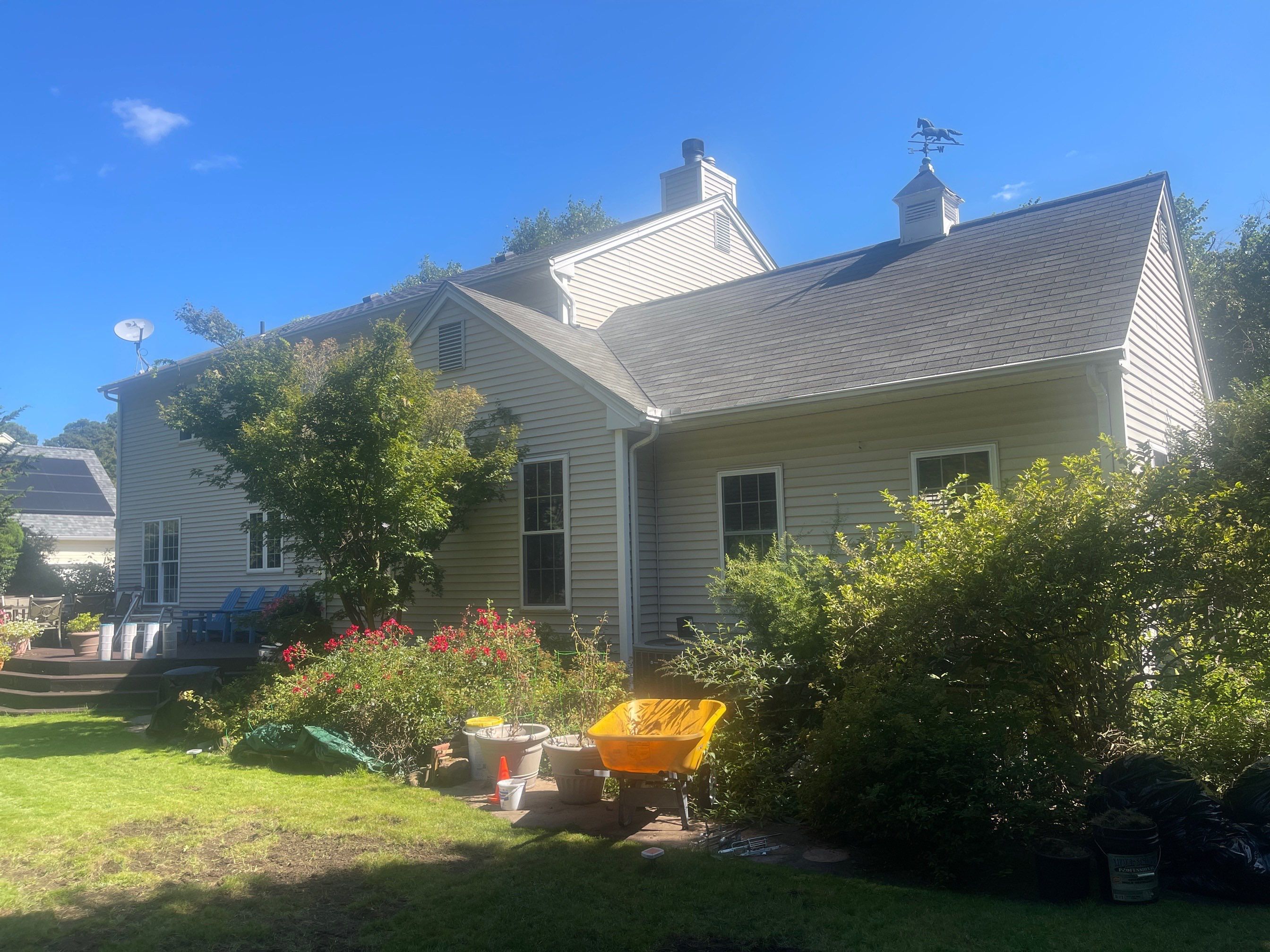 Residential Roofing Installation using Certainteed Landmark Moire Black by A Plus Exterior