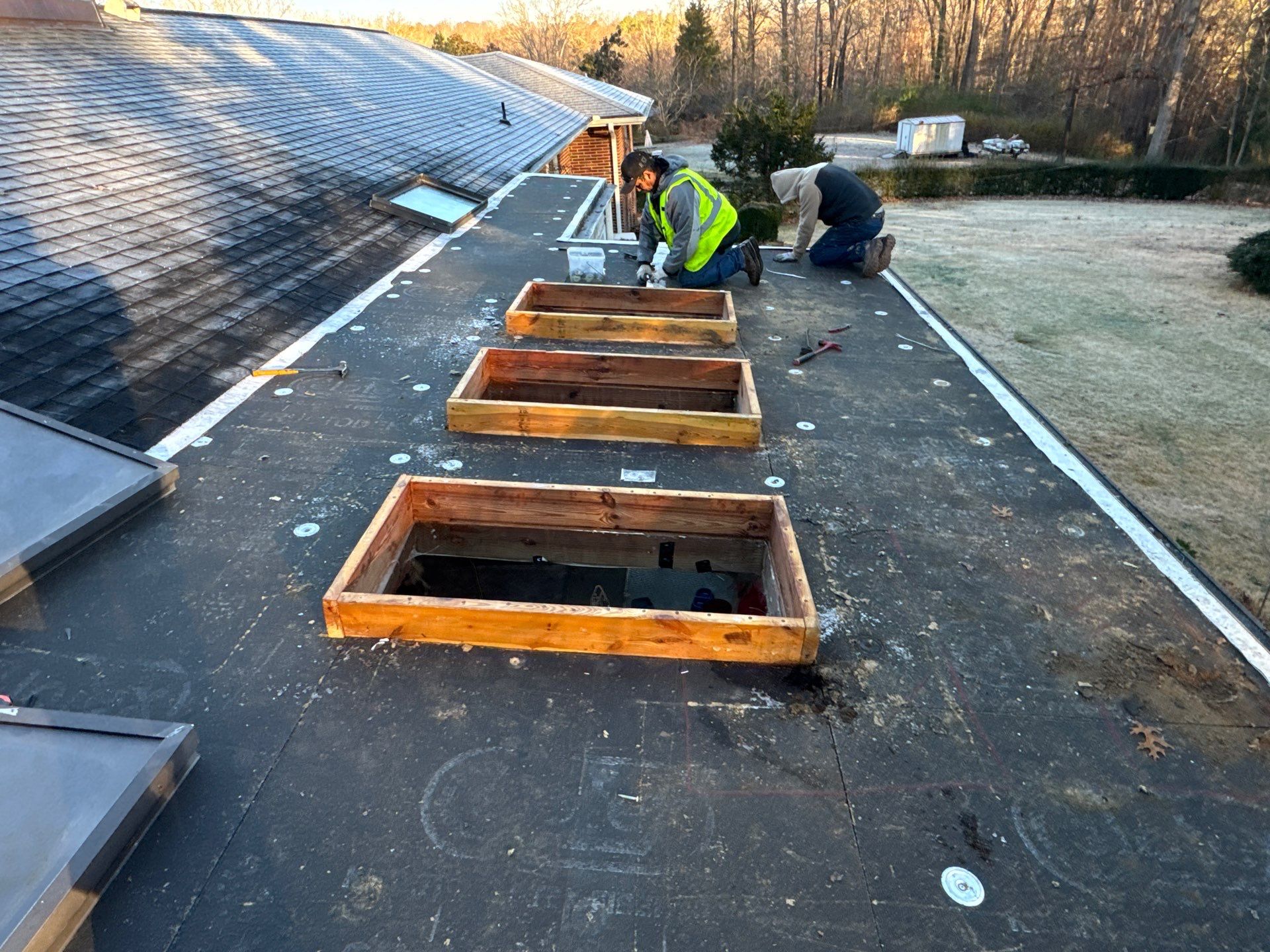 TPO Flat Roof Installation in Chester by Cade Construction