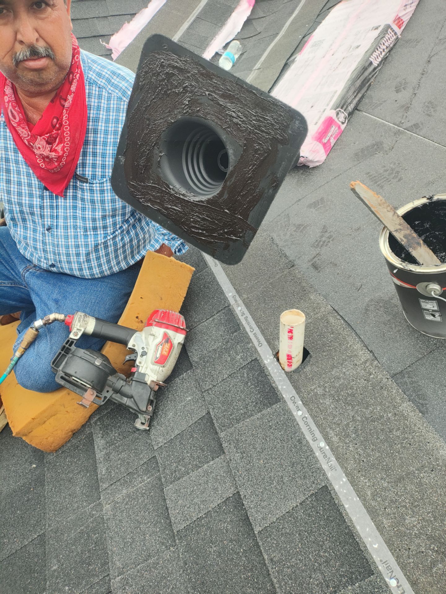 Nothing looks nicer than a little black roof by Bayfront Roofing and Construction