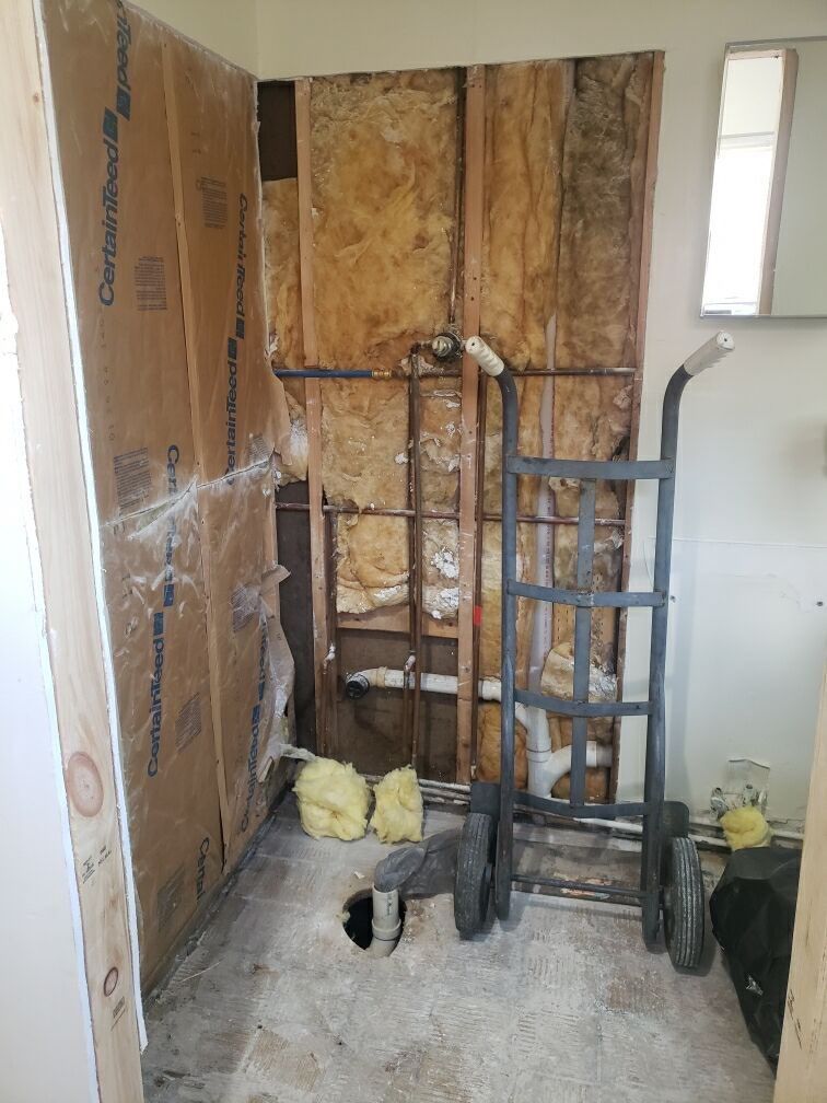 Bathroom Remodel using BCI Acrylic Shower System by Secure Construction Company Inc