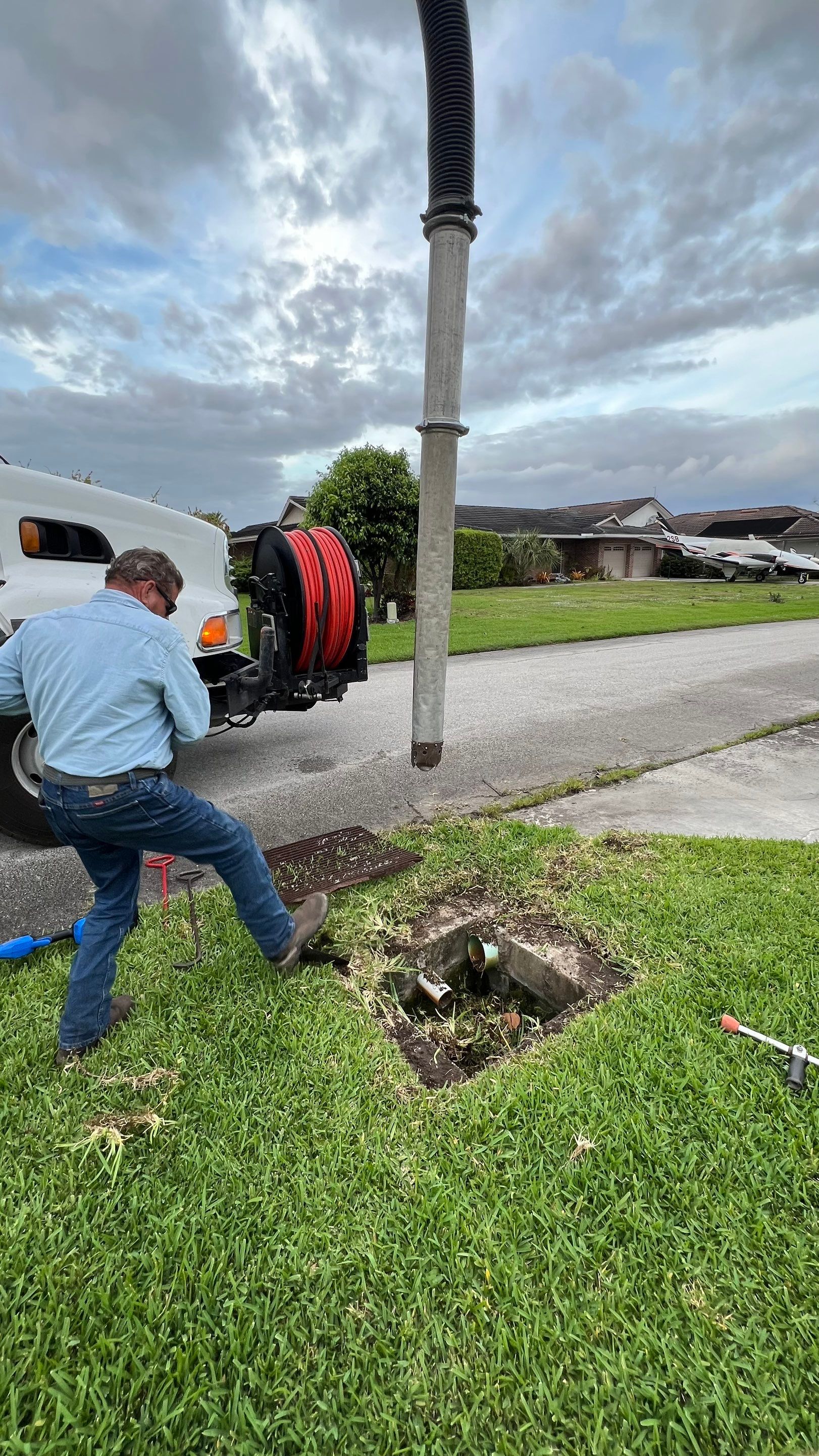 Naples Private Airport Community Catch Basin Cleaning by APS Power & Water