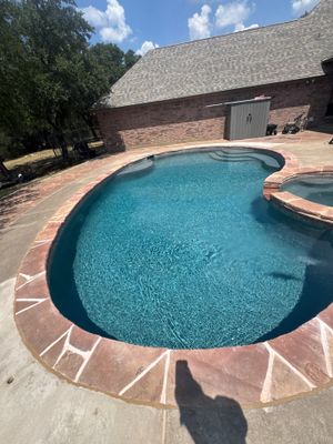 Freeform Pool and Spa Remodel with Flagstone Deck
