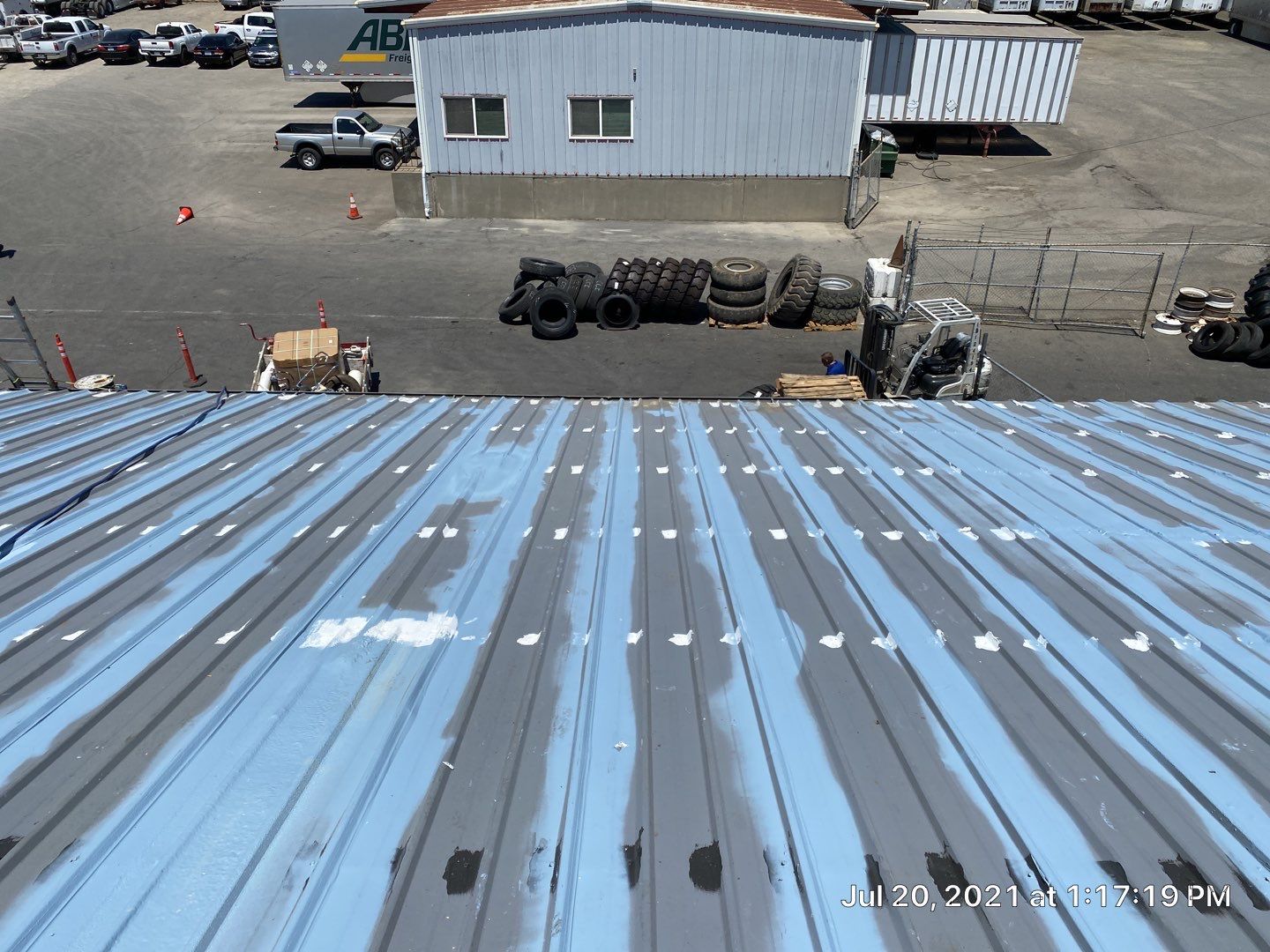 MR Roofing system using Conklin Benchmark/PUMA XL fabric and coating by Straight Edge Roofing Inc