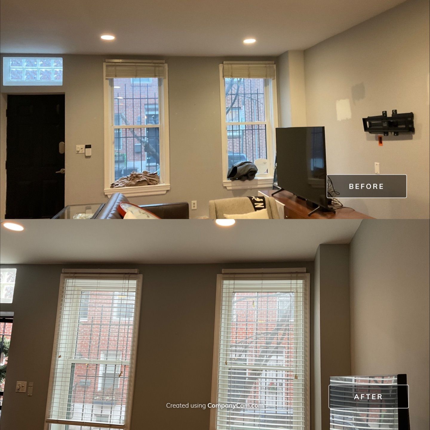 Light Filled Living Spaces and Stairwell Refresh by Groovy Hues