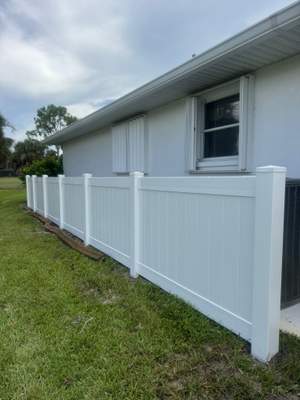 White Vinyl Fence Installation in Rotonda West