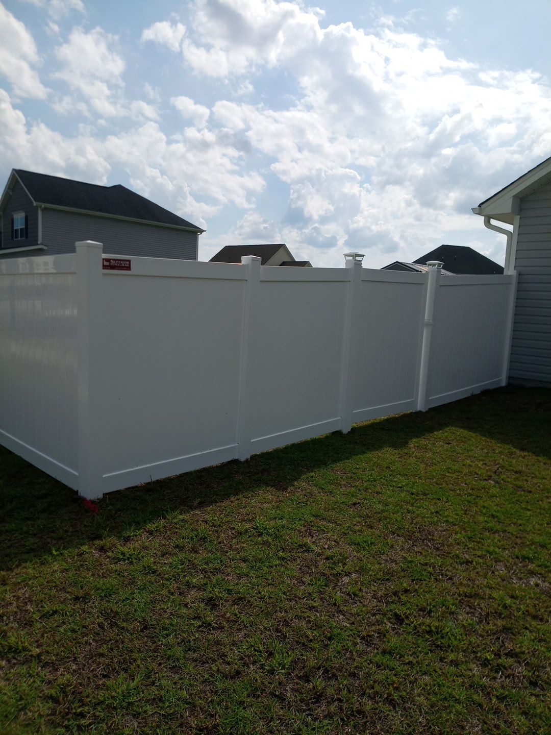 Hamilton Vinyl Privacy Project in Grimesland by Superior Fence and Rail