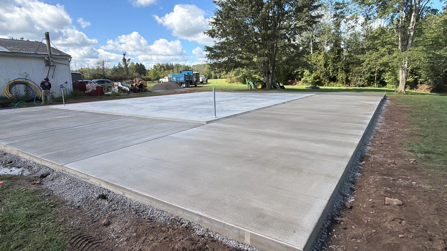 Pole Barn Floor w/ Broom Finished Apron by NG Masonry & Construction LLC
