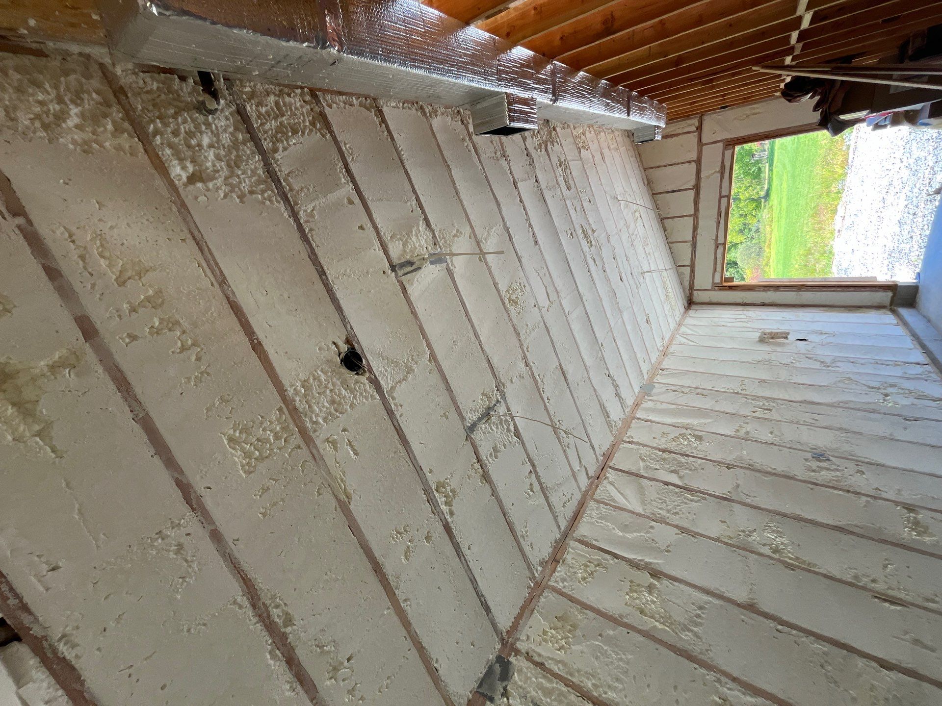New Home Construction using open cell spray foam by NYS Foam & Energy