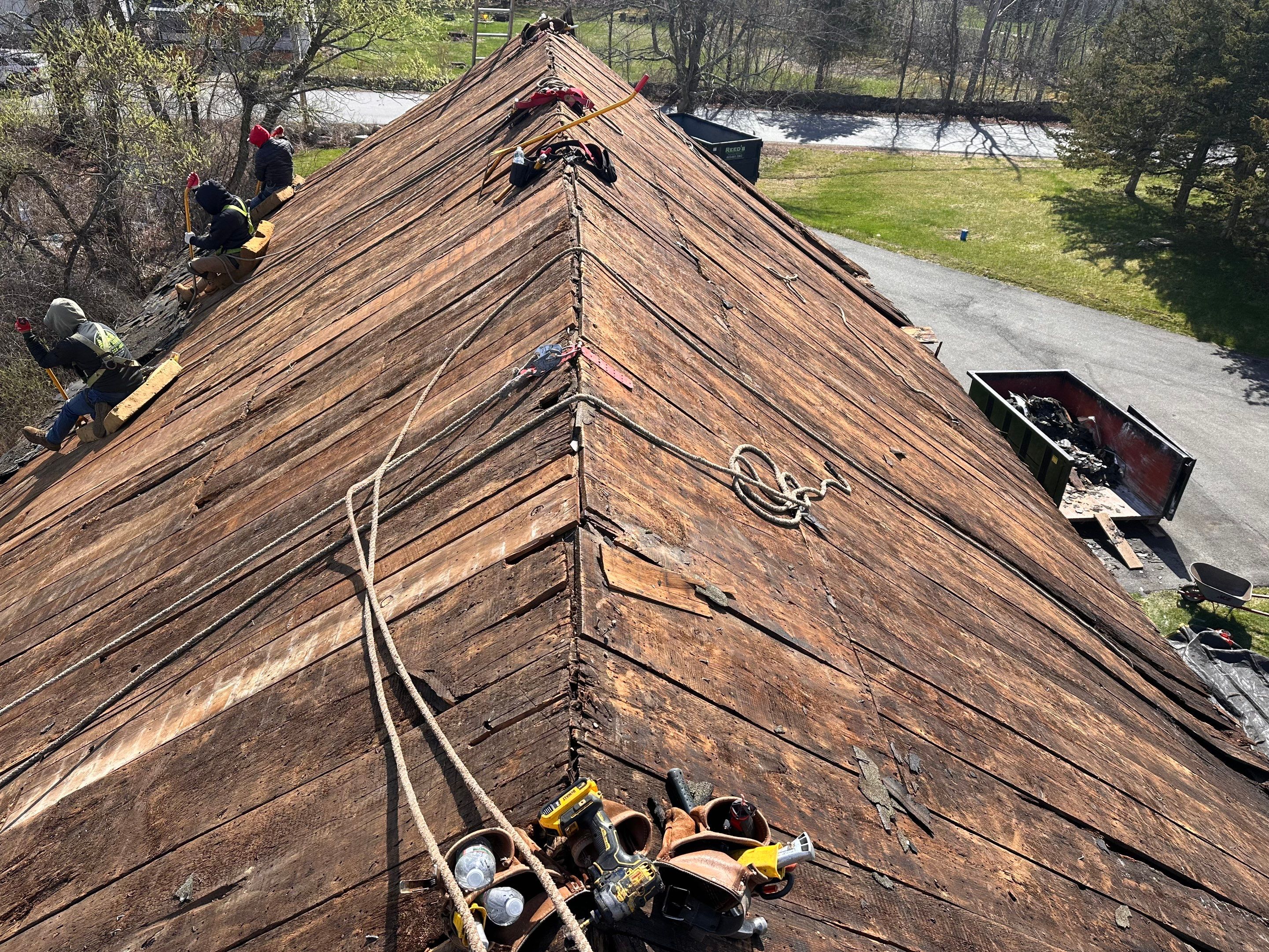 Barn in Derry, NH — this one came with some serious challenges. by Tall pine roofing