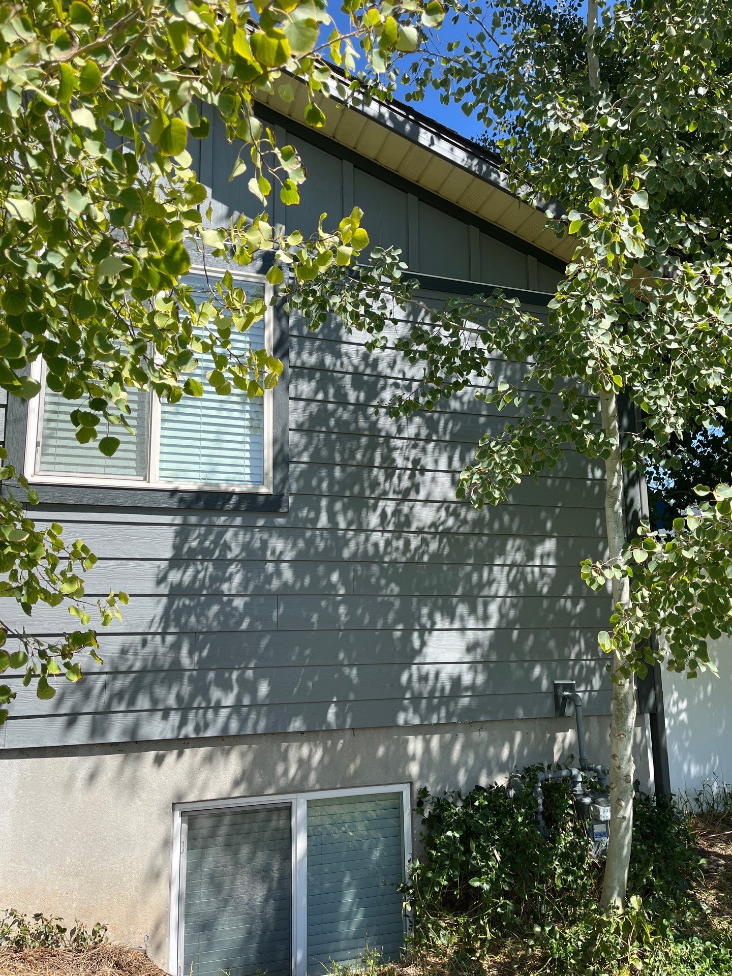 Sandy | Custom Hardie Mixed Profiles | Gray Slate & Iron Gray Trim by Ideal Siding Utah