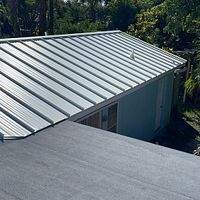 24ga 1.5" Mechanical Seam Solar White by Total Roofing System The Metal Roof Experts