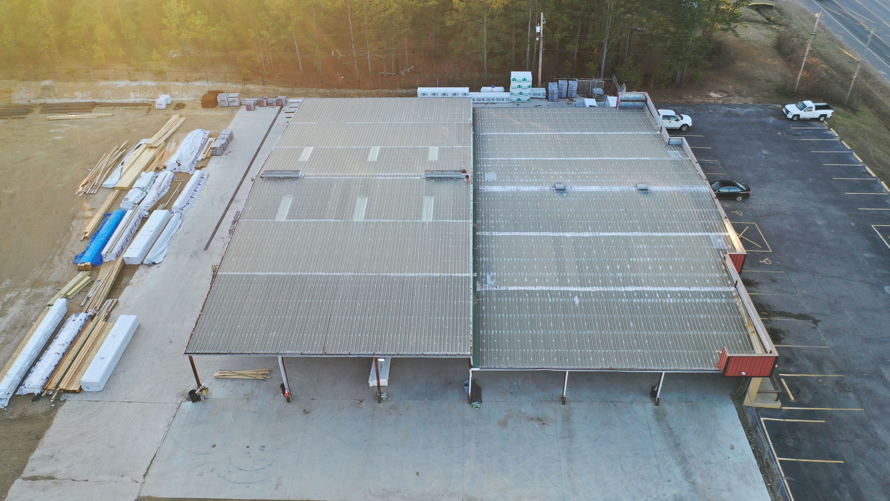 Commercial Roofing Installation using Aldocoat Coatings by Hostetler Roofing