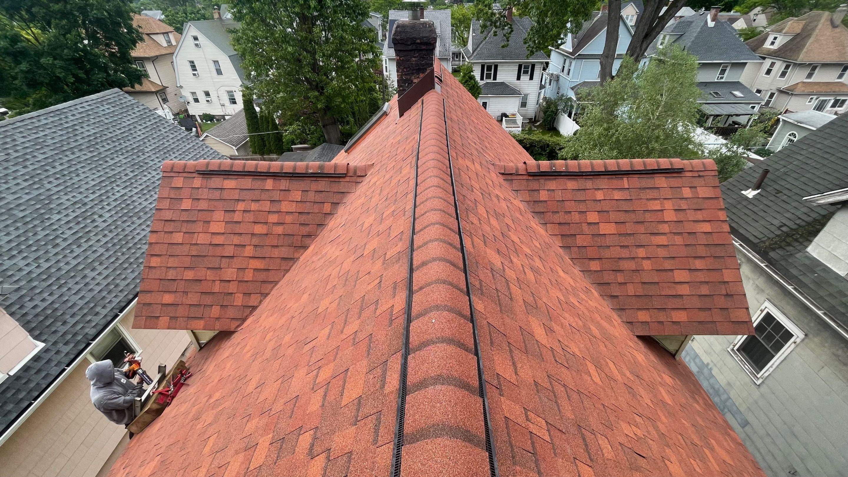 Project in New Rochelle by The Energy Efficient Roofer & George's Seamless Gutters