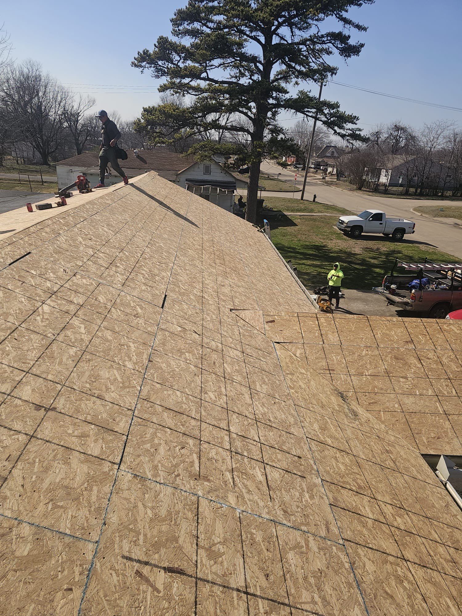 Storm damage restoration project by In & Out Construction & Remodeling, LLC