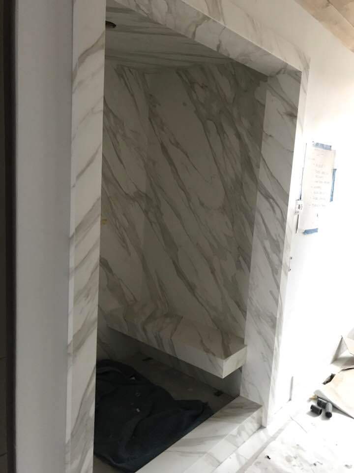 Bathroom renovations in porgress by Mena stone surfaces