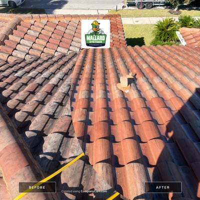 Barrel Tile Roof Cleaning