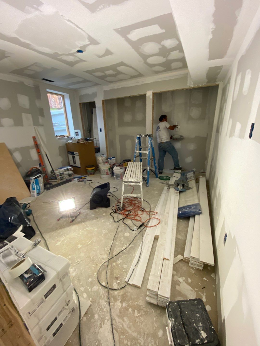 Basement Remodel using new paint by Jesus Master Handyman LLC 