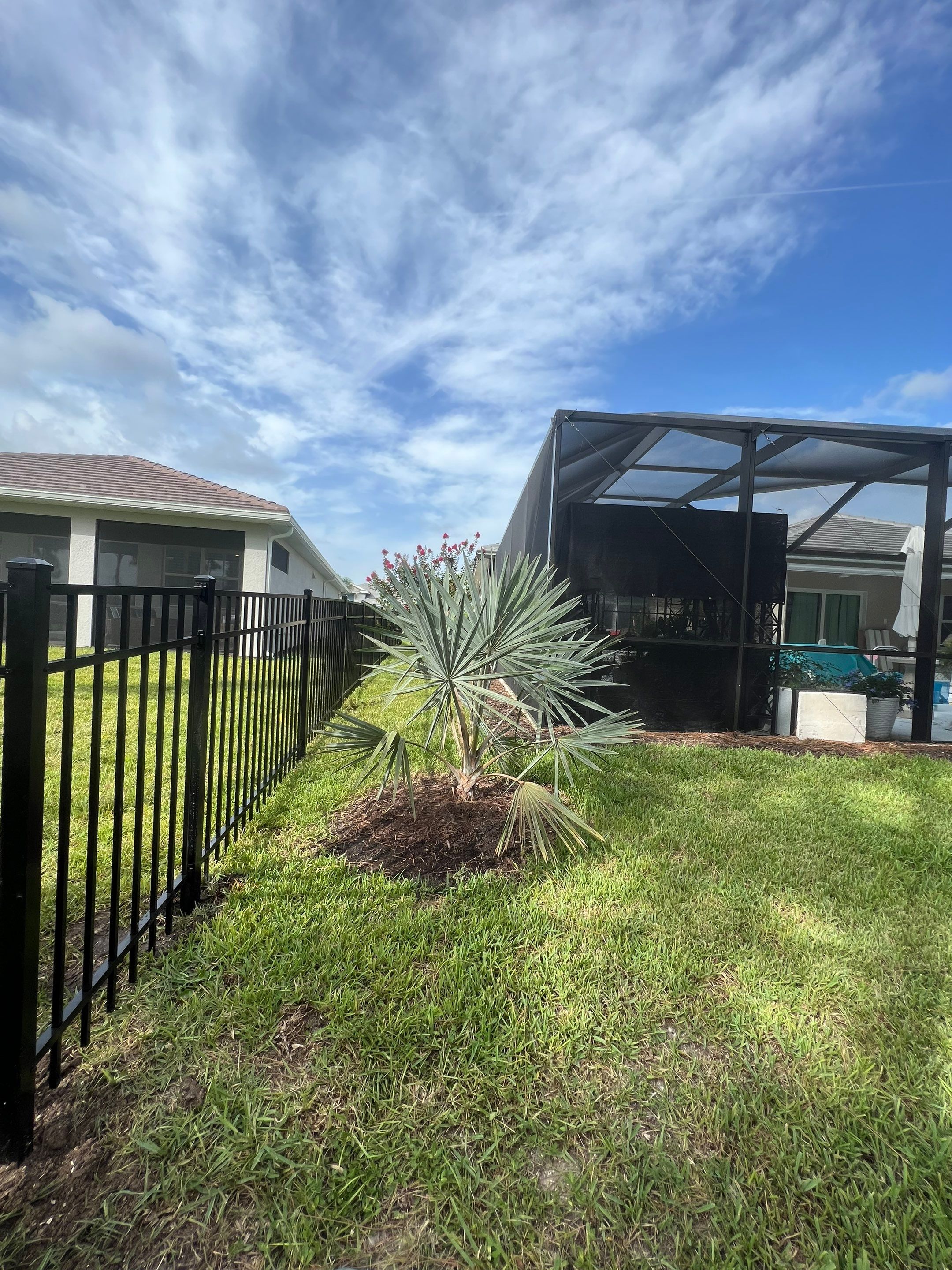 Aluminum Fence Installation using Black 3 Rail Aluminum Fence by Asap fence and gates, LLC