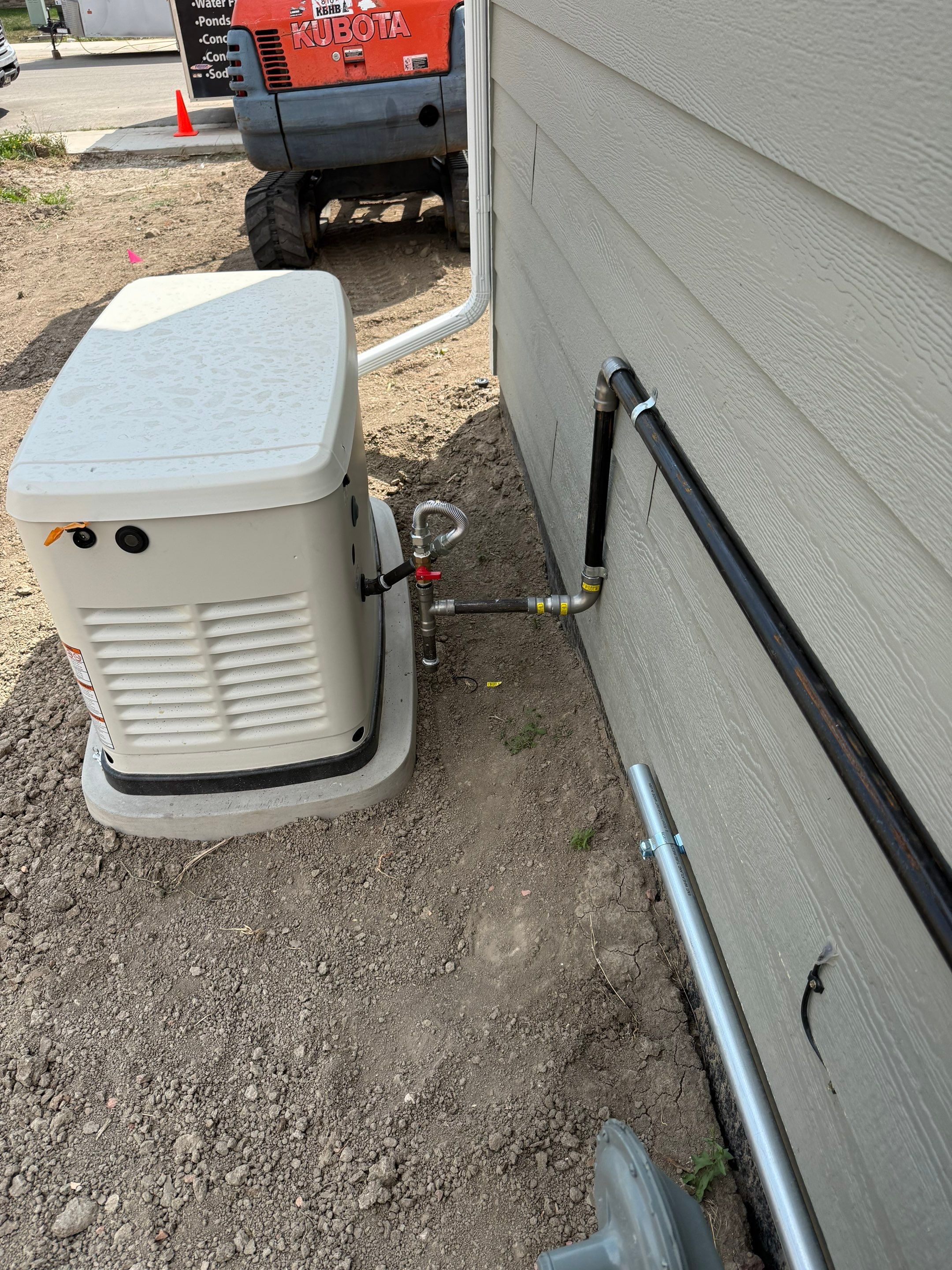 Natural Gas Line Installation for Standby Generator