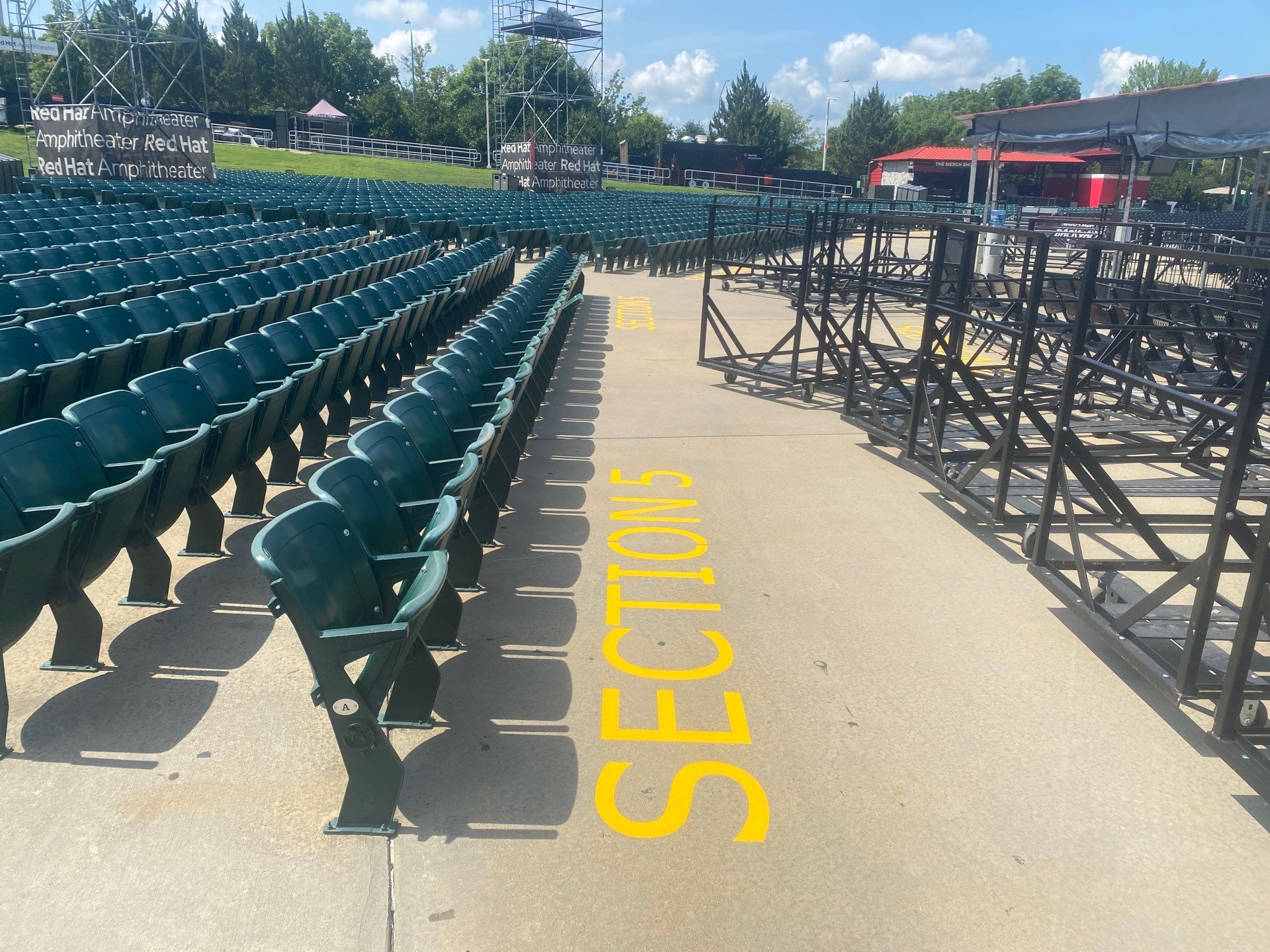 Red Hat Amphitheater Striping Job by Billy Weatherspoon Contractor