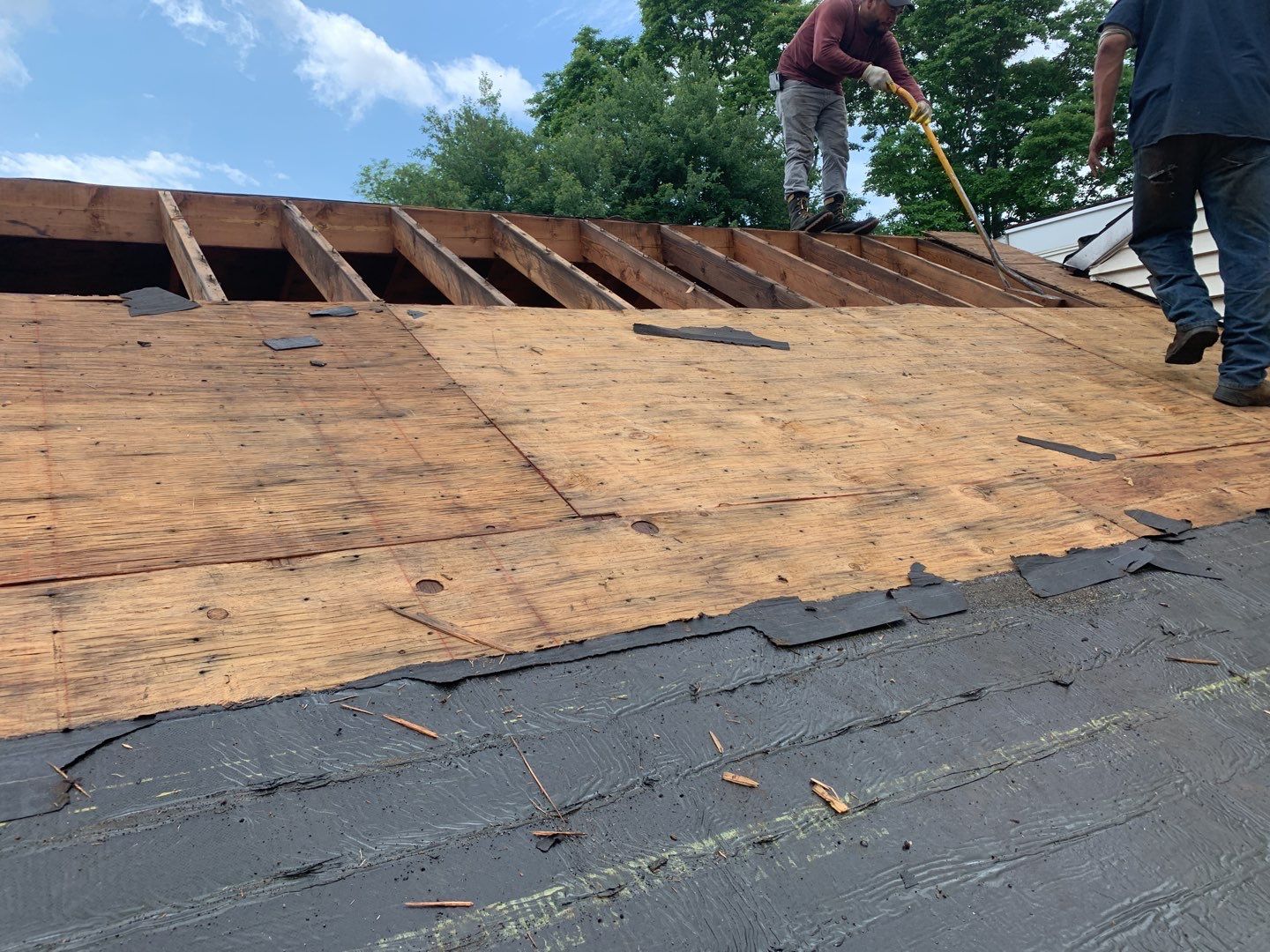 Residential Roofing Installation using Owens Corning Duration Driftwood by A Plus Exterior