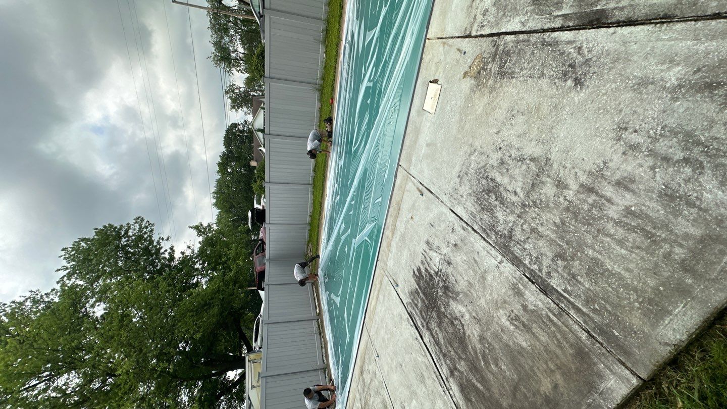 Twilight Pool Deck Project in McDonald by Floors in a Day, Inc