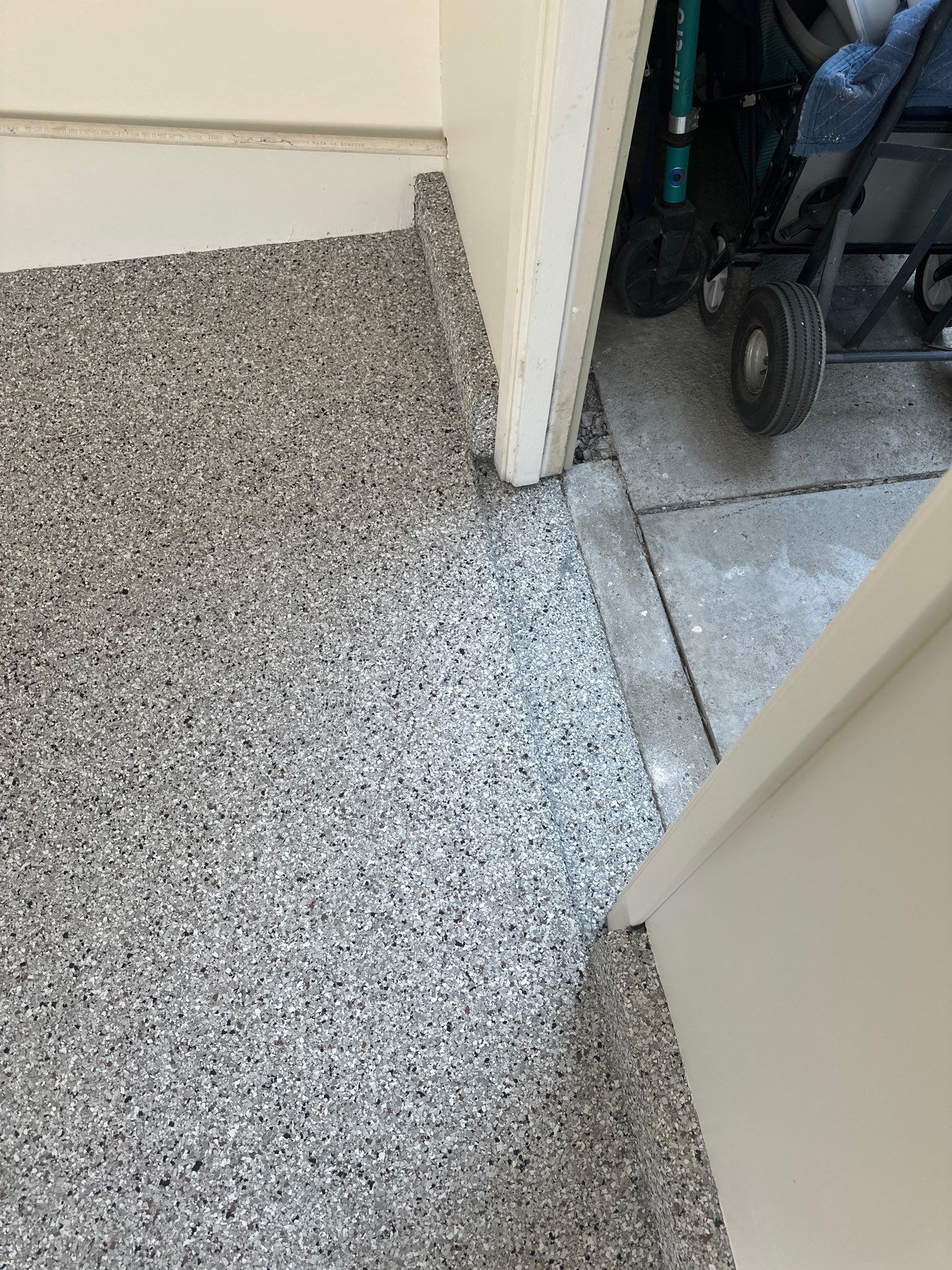 San Luis Obispo Garage Floor Polyurea Coating with Coyote Chips by MGP Coatings