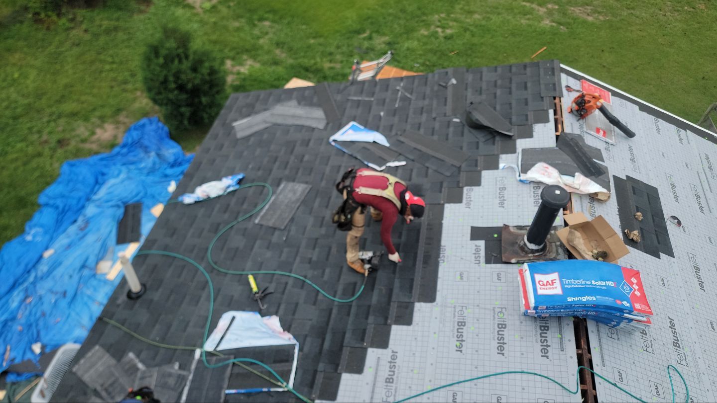Roof and Solar Installation using GAF Timberline Solar HDZ by ExteriorPros