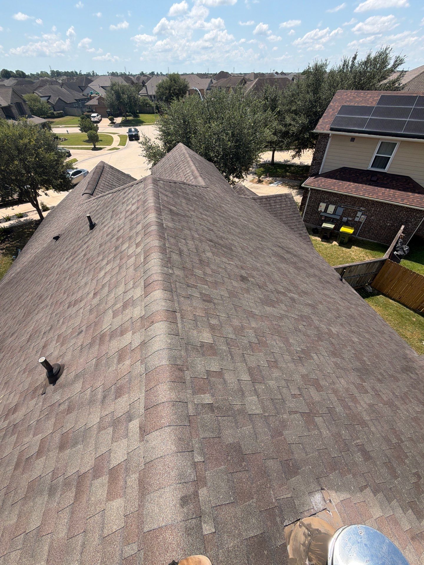 Asphalt Shingle Roof Inspection and Damage Assessment in Houston by Good Vibes Roofing