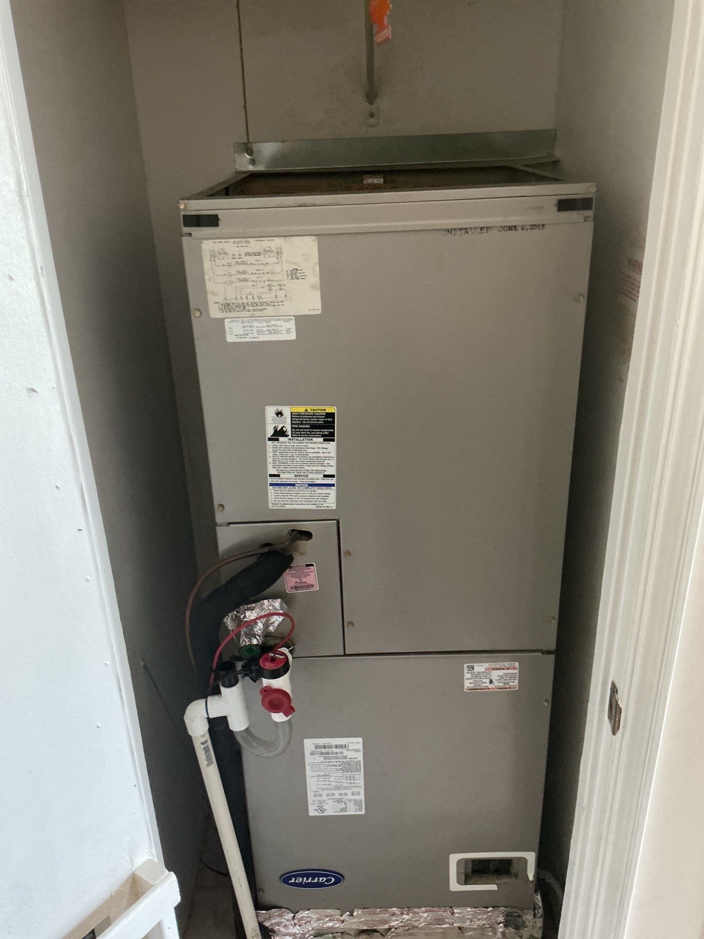 Equipment install in New Market by Elemental Heating and air conditioning LLC