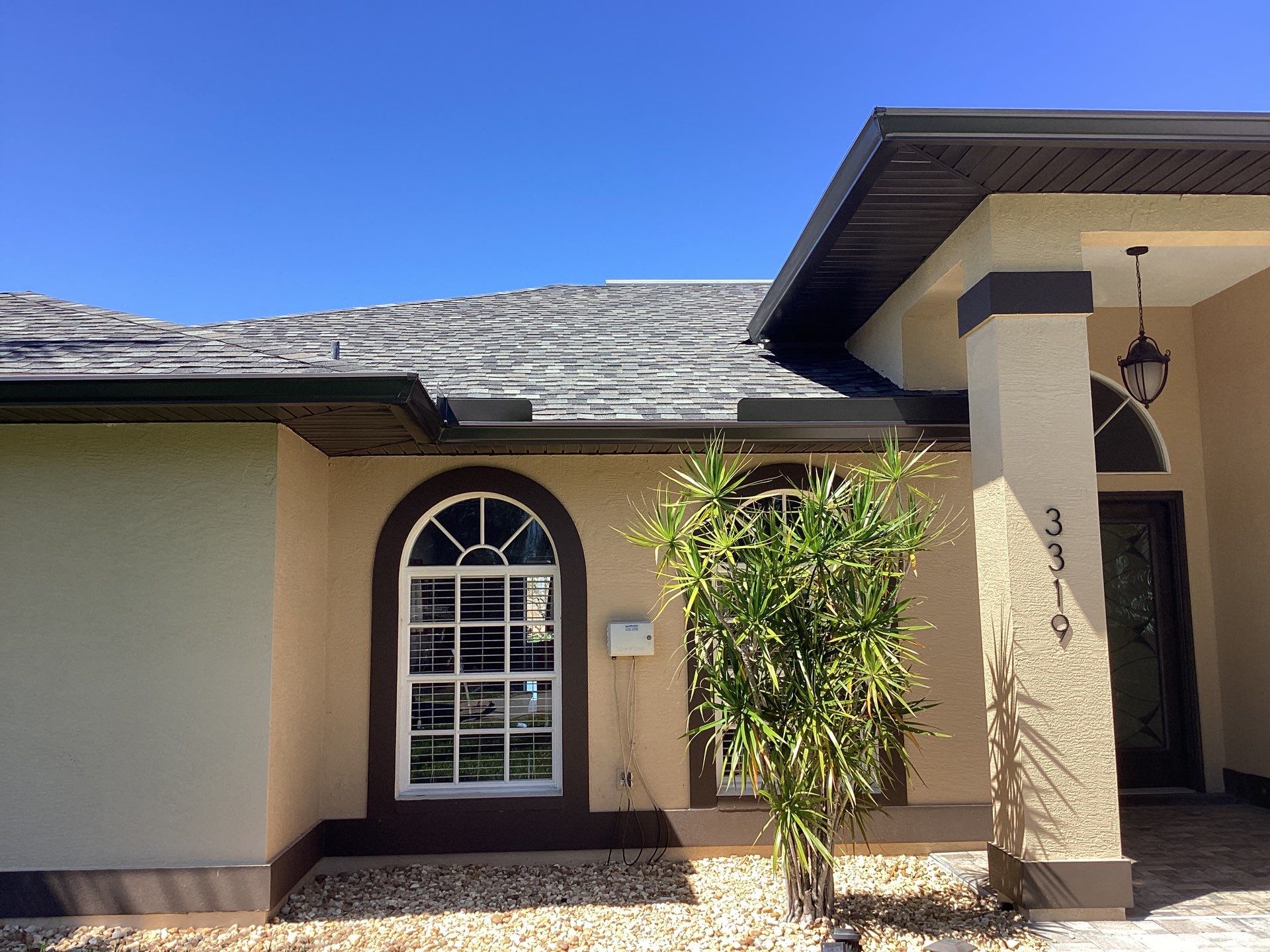 Musket Brown Gutter Installation and Soffit Fascia in Cape Coral FL by Gutter Professors
