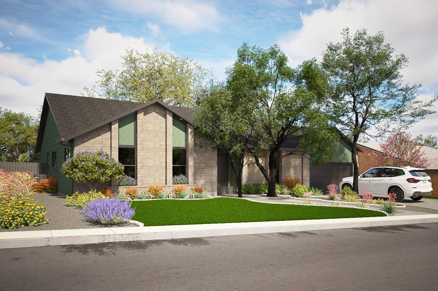 3D Landscape Design Render | Green Springs Valley, San Antonio TX by Hole In One Lawns, LLC