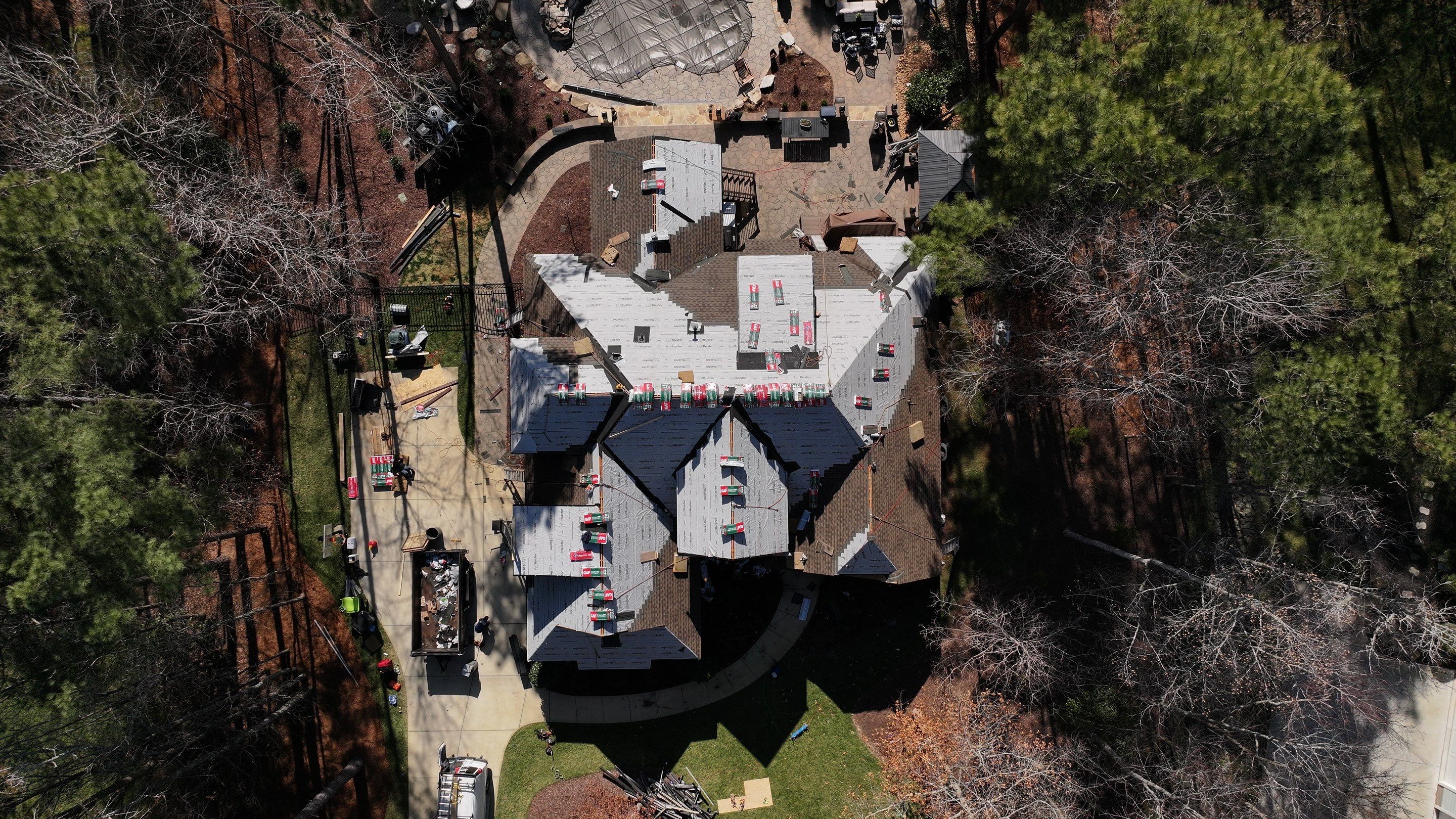 Roof Replacement - New GAF Timberine Ultra HDZ Barkwood shingle  by Pro Performance Roofing