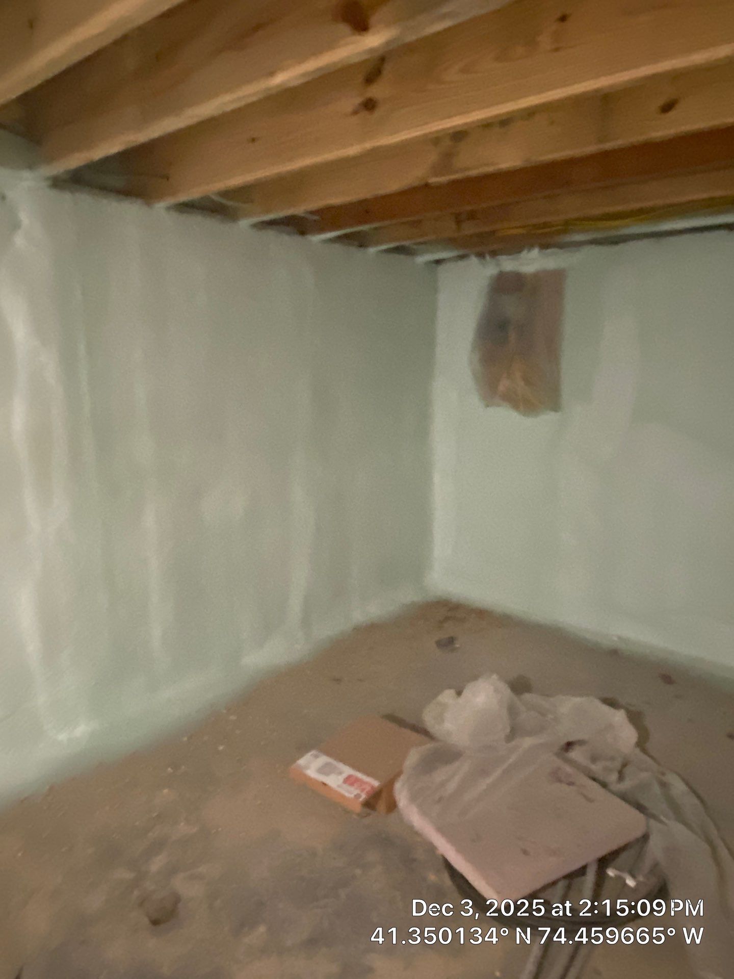 Basement Exterior Walls using Closed Cell Spray Foam by NYS Foam & Energy