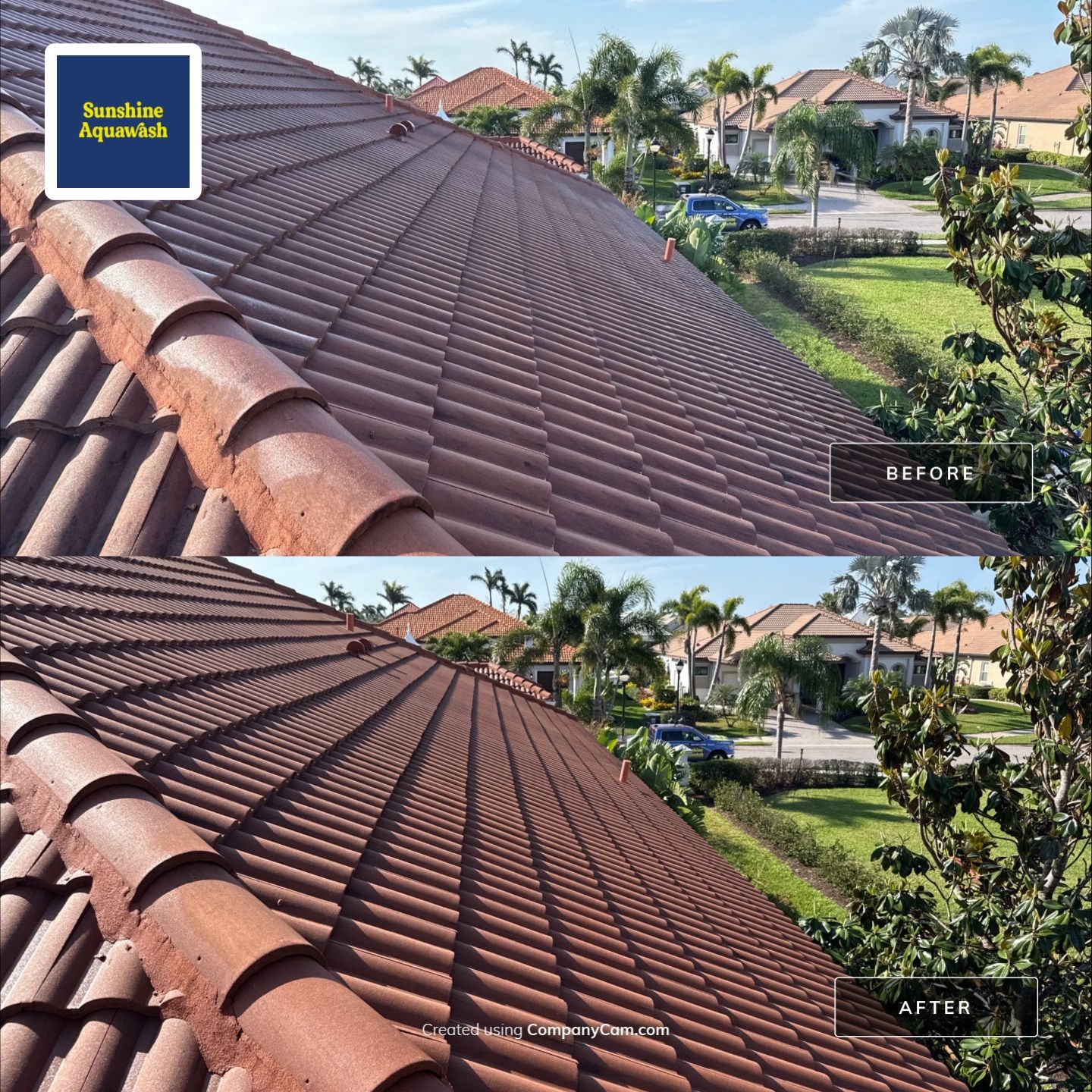 Roof Cleaning & Gutter Brightening | The Inlets Community | Manatee River | Bradenton, FL by Sunshine AquaWash