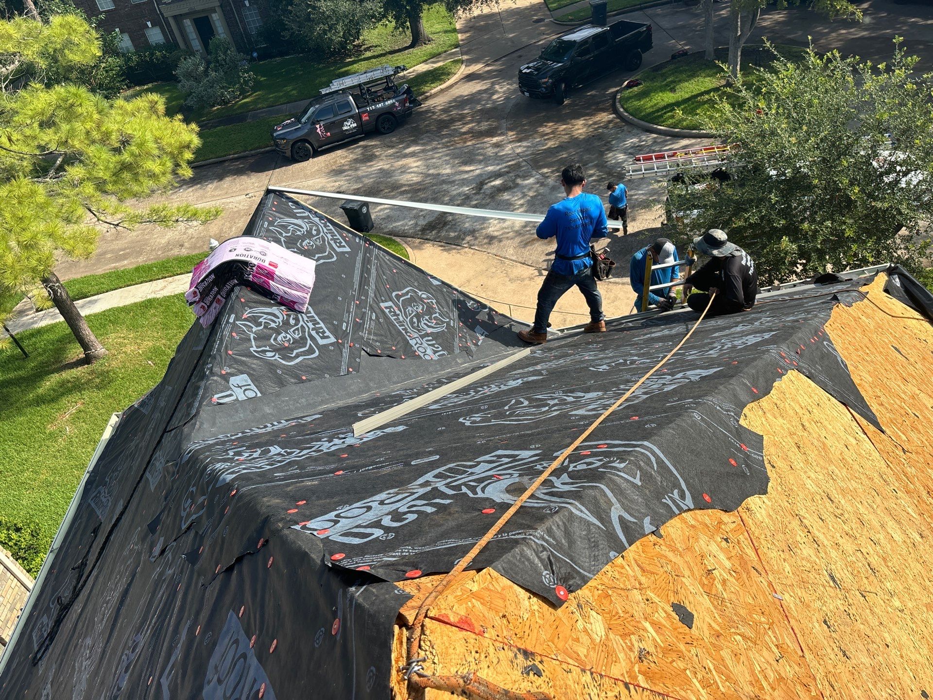 Residential Roofing Installation using Owen's Corning Duration (Lifetime) Shingles by Roof Repair Company