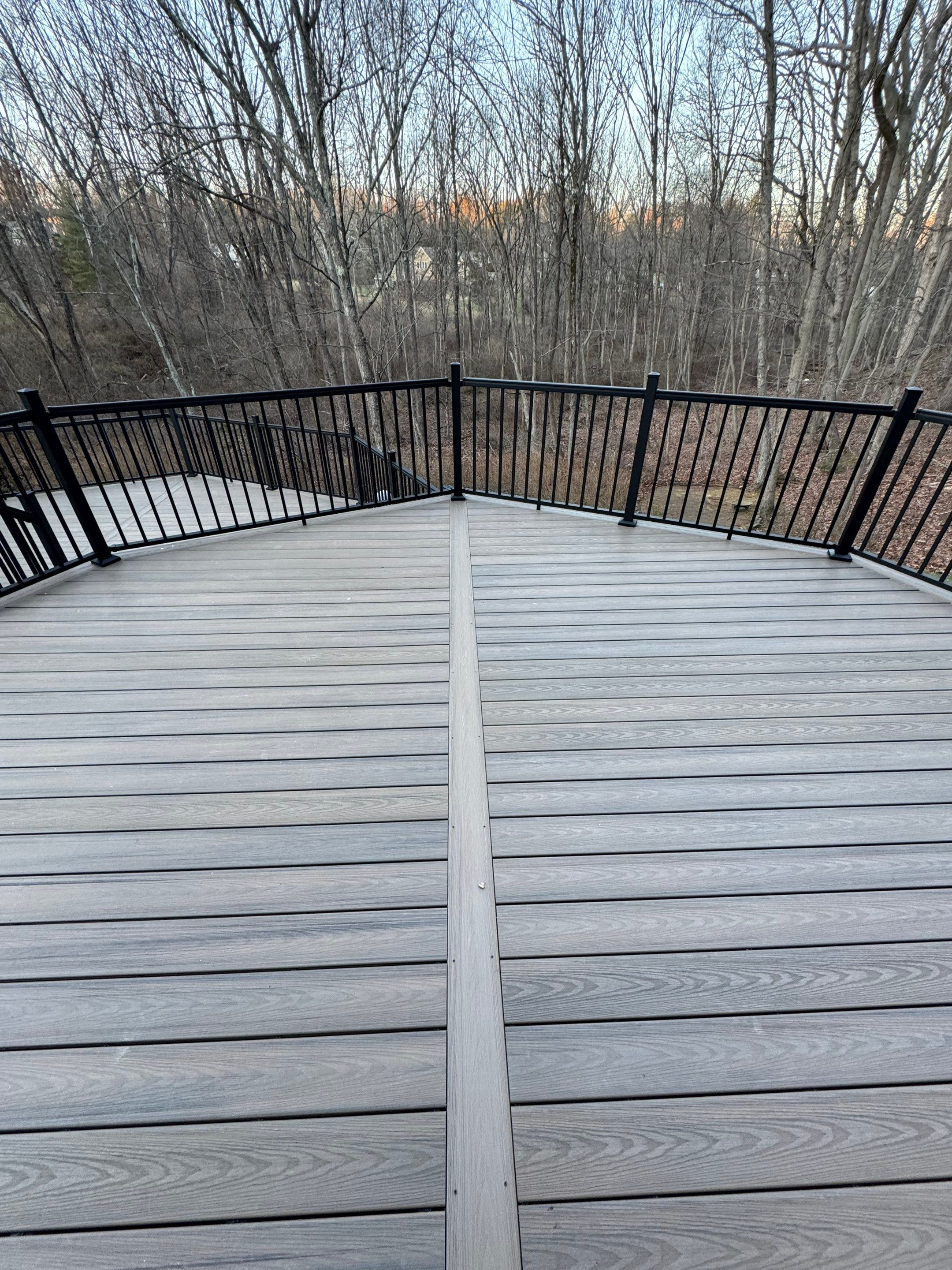 New Deck using Deckorators  decking and vinyl railings by deck guardian