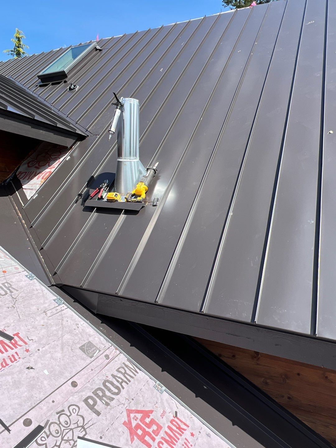 Buckley Roof Replacement using Standing Seam Metal - Dark Bronze by RoofSmart