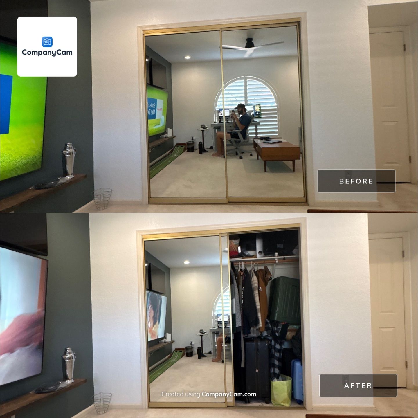 Phoenix Home Office and Media Room With Custom Shutters by CompanyCam Sales Demo