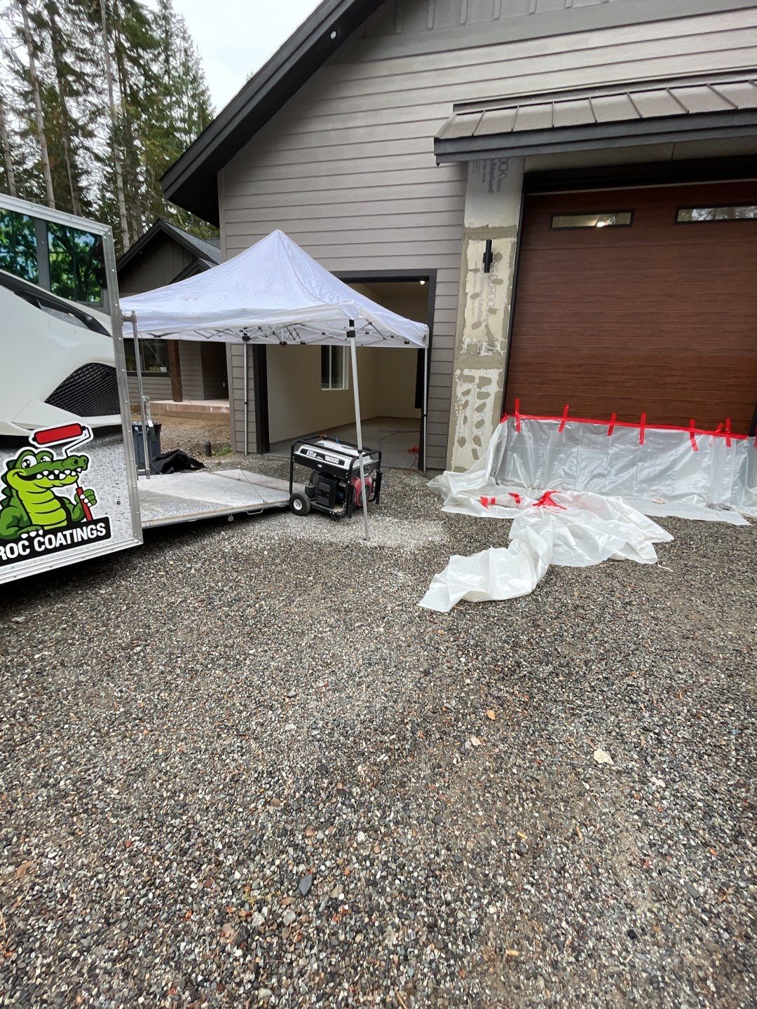 Garage Transformation using Silver Creek and the Penntek Evolution Flooring System by Croc Coatings, LLC