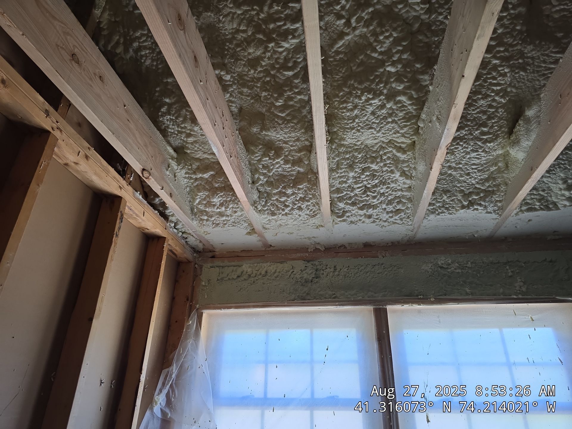 Attic Insulation using open cell spray foam by NYS Foam & Energy