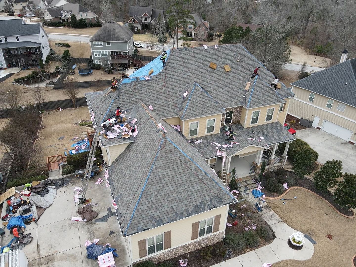 Residential Roofing Installation using Owens Corning by Inspector Roofing and Restoration