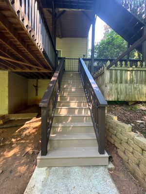 Exterior Deck and Stairway Staining Project in Canton