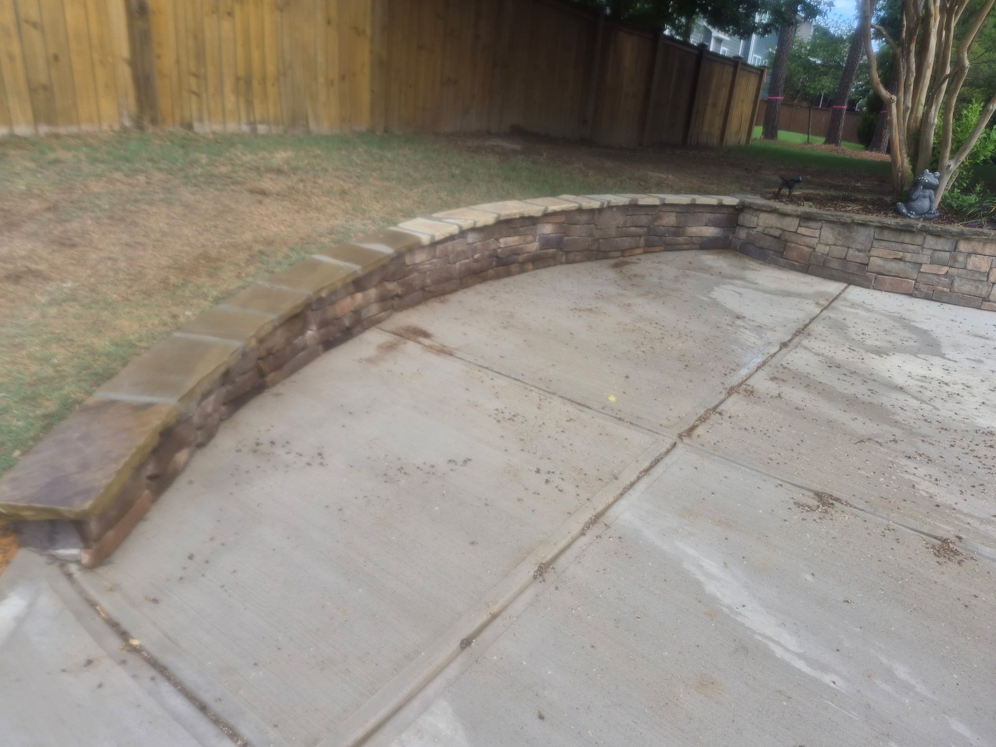 Concrete Driveway Expansion & Retaining Wall | Apex, NC by Elite Remodeling and Design LLC