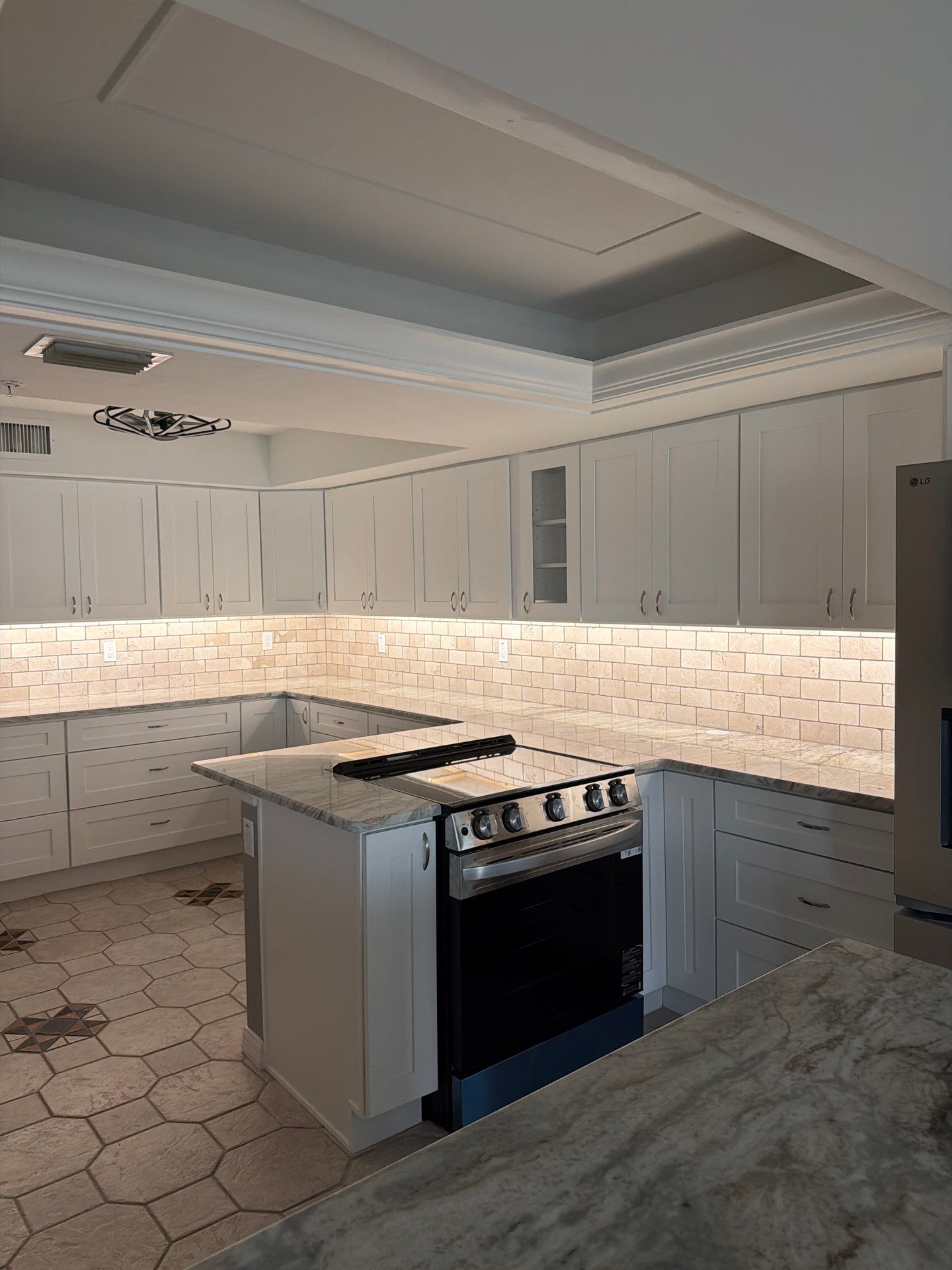Completely Re-imagined Modern Condominium Kitchen Remodel  by Acies Renovations
