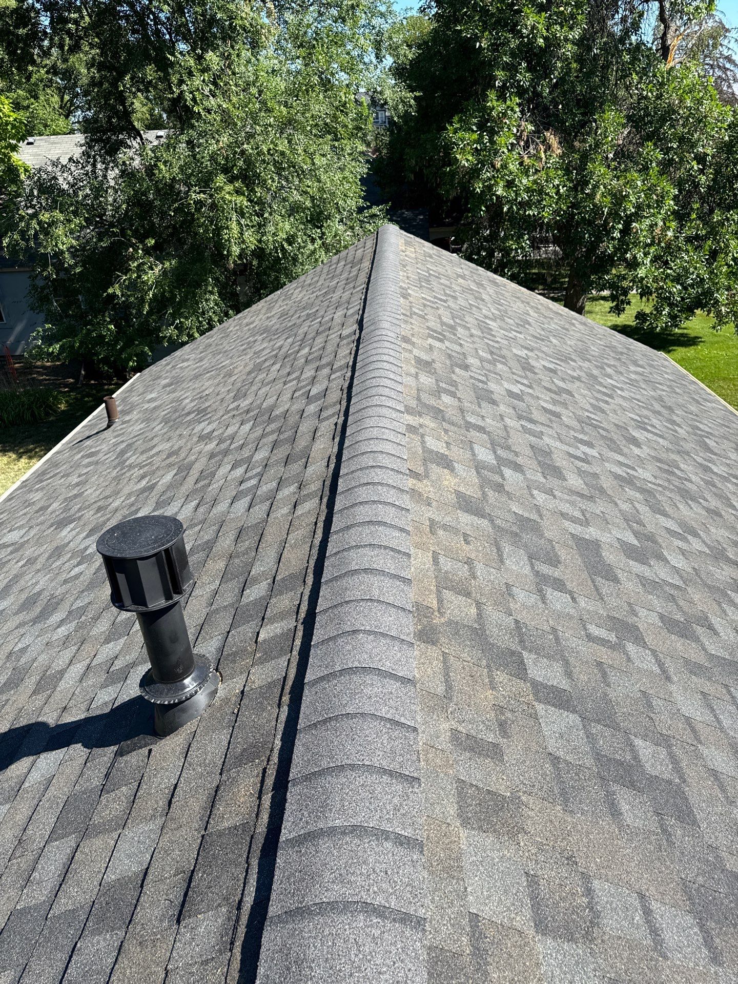 Residential Roof Replacement With Gray Architectural Shingles in Boise by Olive Roofing